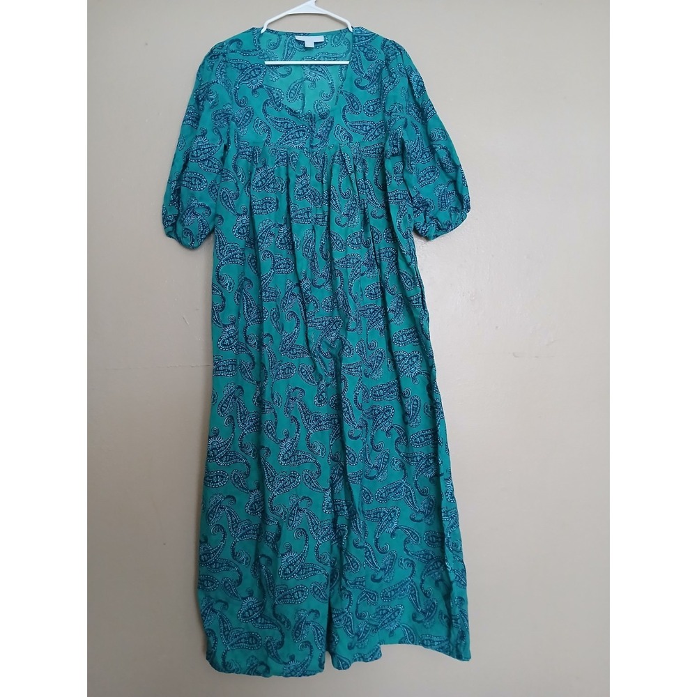 Only Necessities Dress Medium Nightgown Cottage Core Pockets House Mumu Pockets